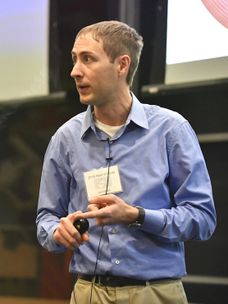 Picture of Prof. Zach Etienne giving a talk